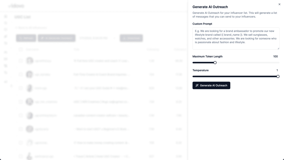 AI Influencer Outreach Tool