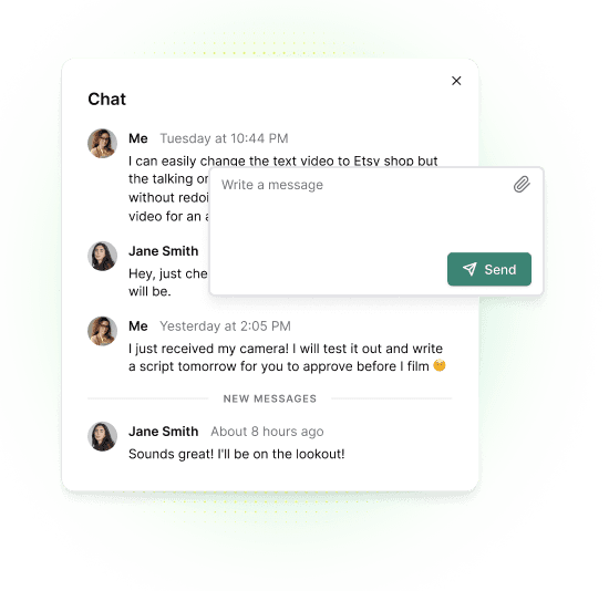 Direct Chat with Influencers and Creators
